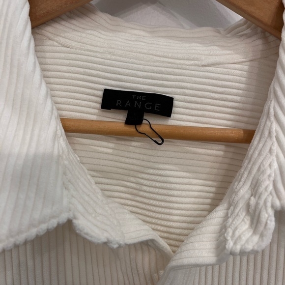 Beige ribben long shacket size large - Picture 3 of 8
